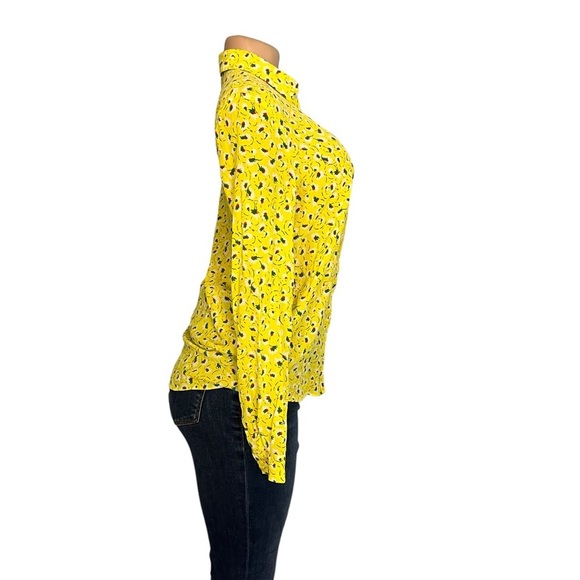 3/$30 🍂& Other Stories Stockholm Atelier Yellow Silk Button-up Shirt - Picture 7 of 10